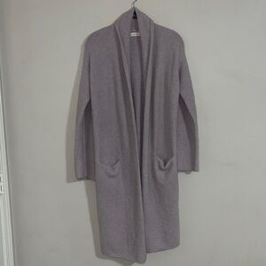 Anthropologie sleeping on snow long open front pocket cardigan medium